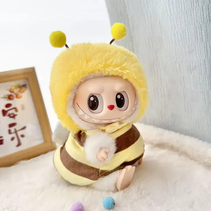 17cm Labubu Pendant Sitting Baby Shark Bee Dinosaur Cute Dolls Accessories Cute Decoration