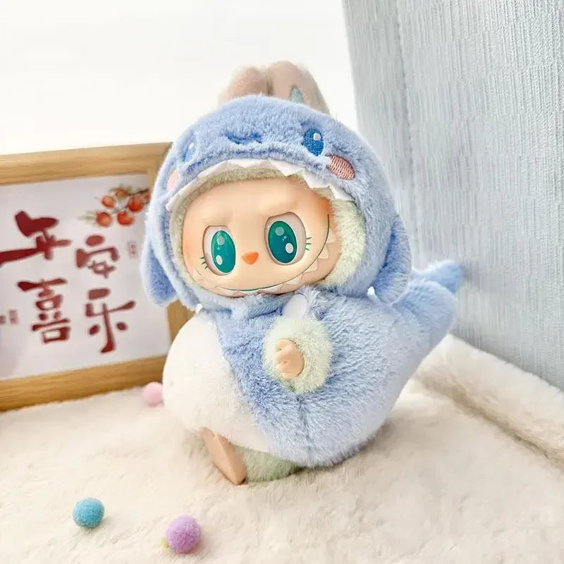 17cm Labubu Pendant Sitting Baby Shark Bee Dinosaur Cute Dolls Accessories Cute Decoration