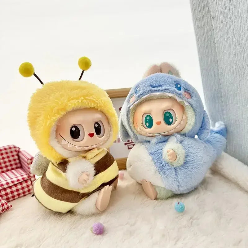 17cm Labubu Pendant Sitting Baby Shark Bee Dinosaur Cute Dolls Accessories Cute Decoration