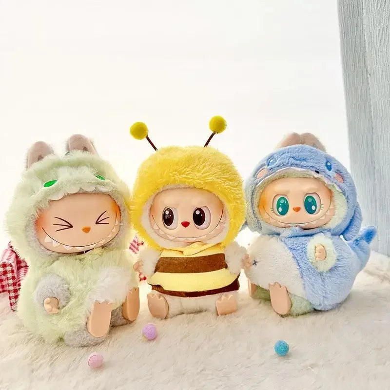 17cm Labubu Pendant Sitting Baby Shark Bee Dinosaur Cute Dolls Accessories Cute Decoration