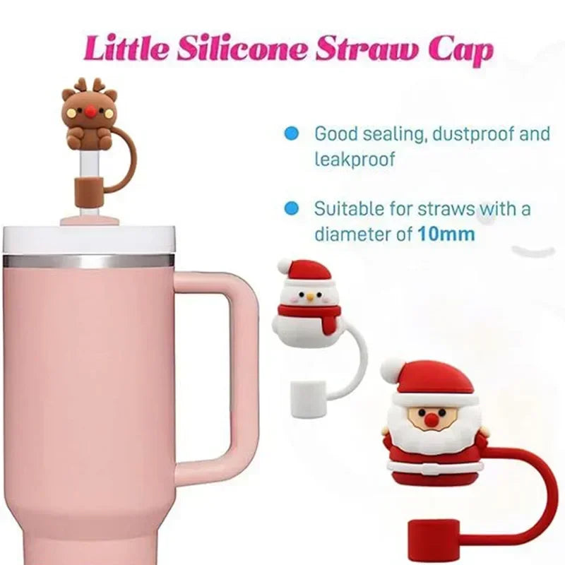 Christmas Tumbler Cup Straw Tips