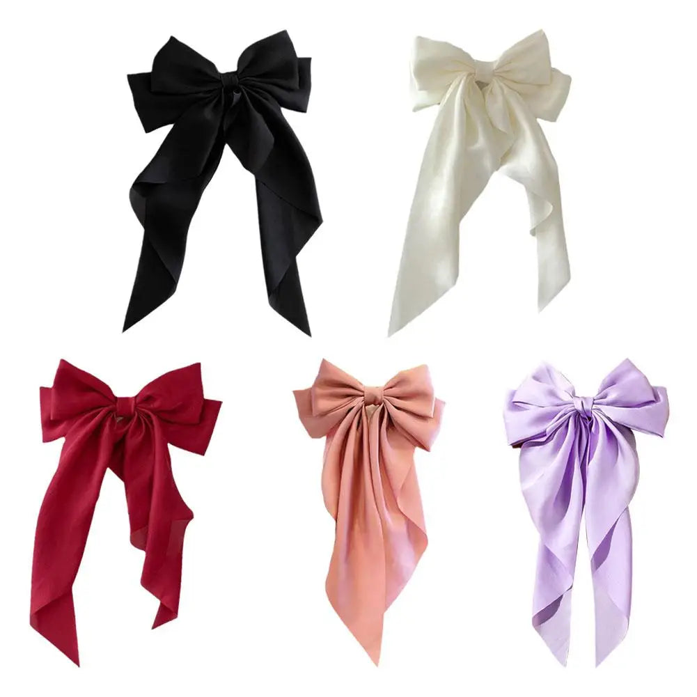 Women Large Bow Ribbon Hairpin