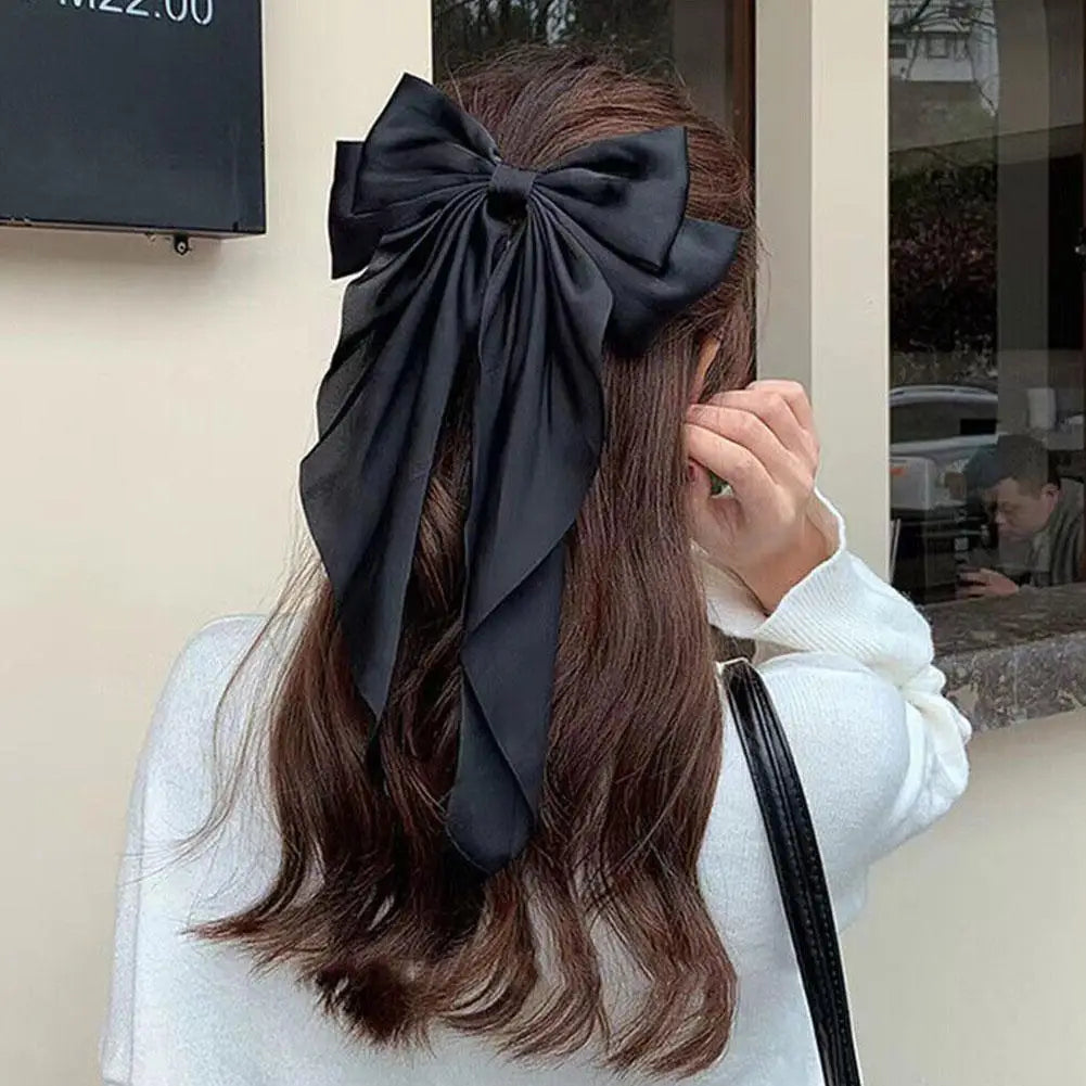 Women Large Bow Ribbon Hairpin