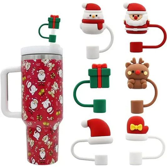 Christmas Tumbler Cup Straw Tips