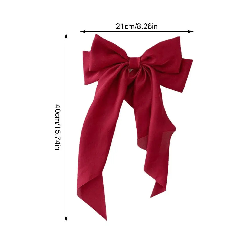 Women Large Bow Ribbon Hairpin