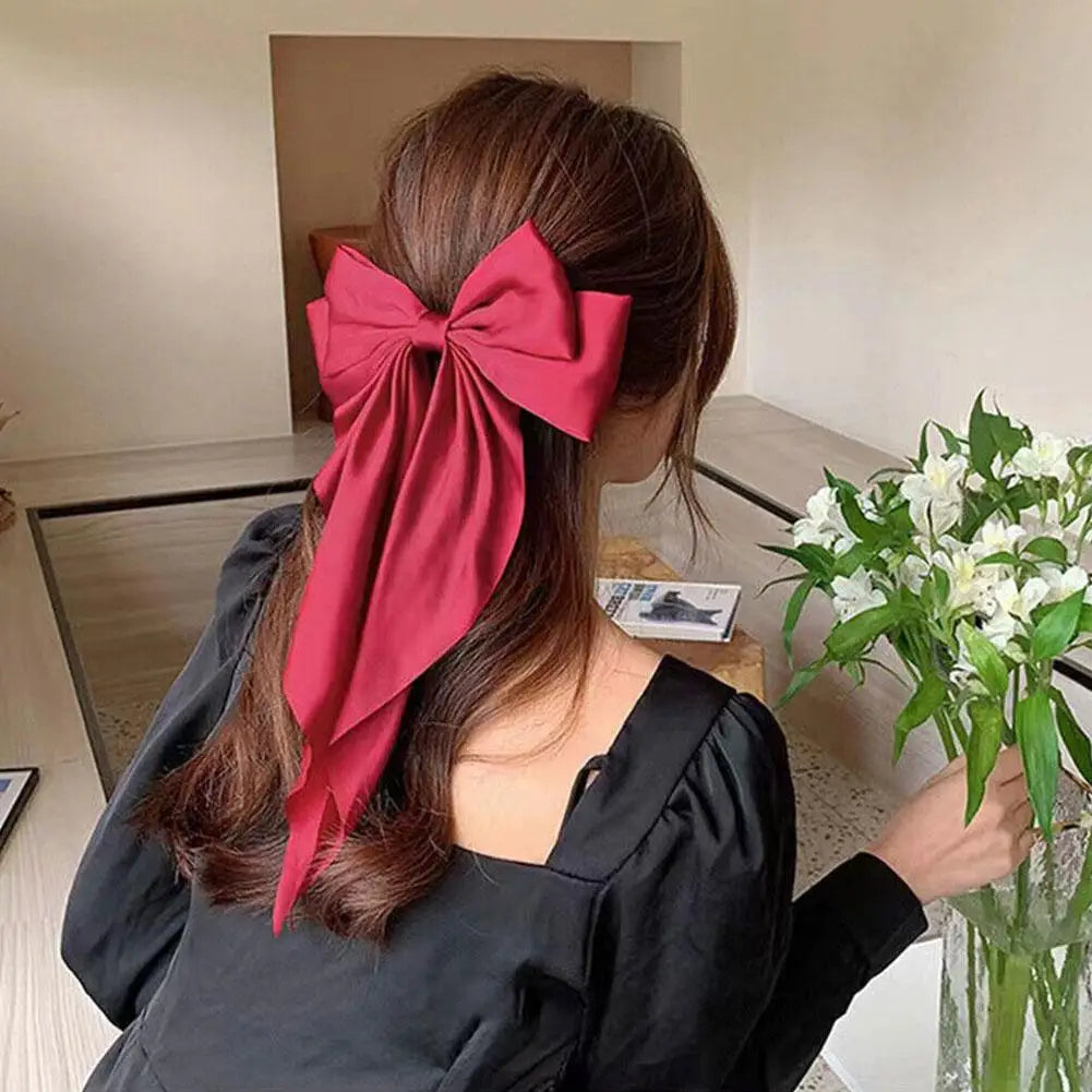 Women Large Bow Ribbon Hairpin