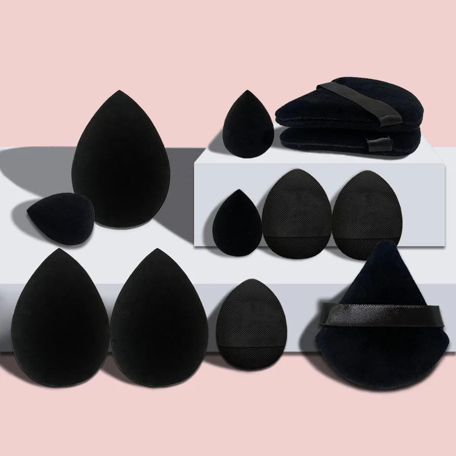 12pcs Makeup Tool Set Size Size Giant Soft Makeup Egg Makeup Powder Suitable for Base Makeup Corner Makeup Setting Novice Makeup